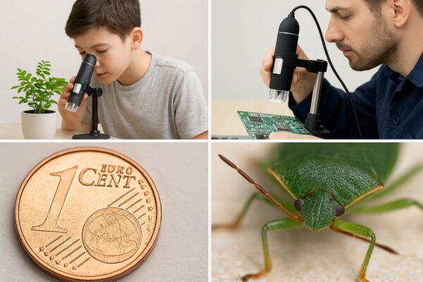 Anwendungen von USB-Mikroskopen – Beispiele aus Praxis und Alltag USB-Mikroskop im Einsatz bei Pflanzen, Elektronik und Münzen