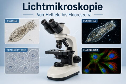 Lichtmikroskopie im Überblick: Von Hellfeld bis Fluoreszenz 4 Lichtmikroskopie mit Hellfeld, Dunkelfeld, Phasenkontrast und Fluoreszenz