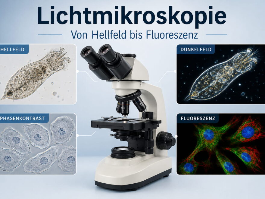 Lichtmikroskopie mit Hellfeld, Dunkelfeld, Phasenkontrast und Fluoreszenz