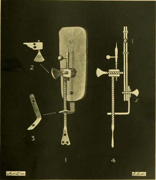 Leeuwenhoeks Einlinsen-Mikroskop Aufbau eines Mikroskops von Antoni van Leeuwenhoek
